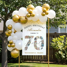 Lona Happy Birthday Cheers To 70 Years Photo Collage