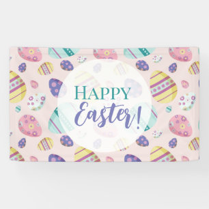 Lona Happy Easter Egt Hunt Pattern Colorful pastel