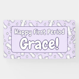Lona Happy First Period Name Purple Cupe Tampon Pad