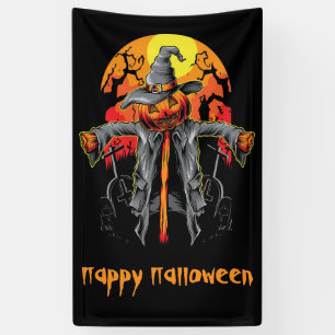 Lona Happy Halloween Scarecrow