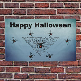 Lona Happy Halloween Spider Web Poison Spider Blue Grey