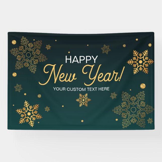 Lona Happy New Year party backdrop  (Horizontal)