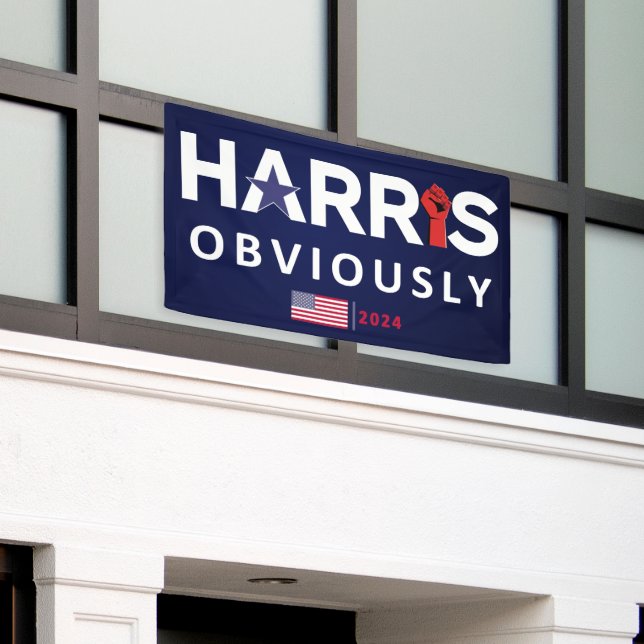 Lona Harris 2024 obviamente - Kamala Harris (Edificio exterior)