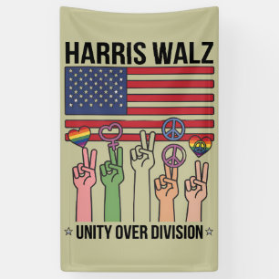 Lona Harris Waltz 2024 Unidad Sobre División
