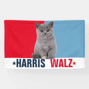 Lona Harris Walz 2024 Obviamente Azul Rojo