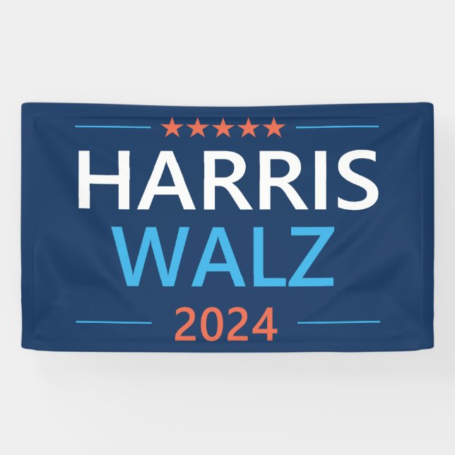 Lona Harris Walz 2024 para presidente (Horizontal)