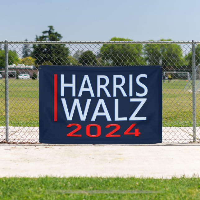 Lona Harris Walz, cartel electoral presidencial de 2024 (in situ)