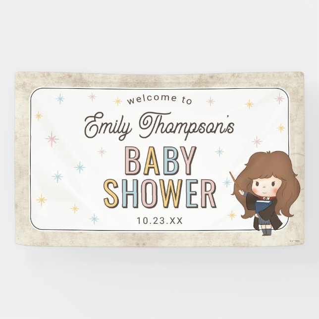 Lona Harry Potter Chibi Hermione Shower de Bebé (Horizontal)