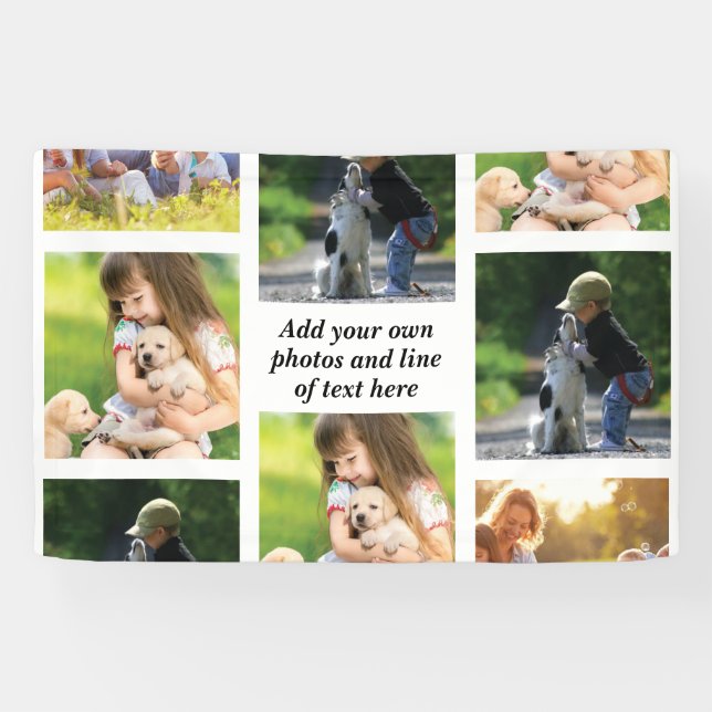 Lona Haz tu propio collage de fotos y texto (Horizontal)