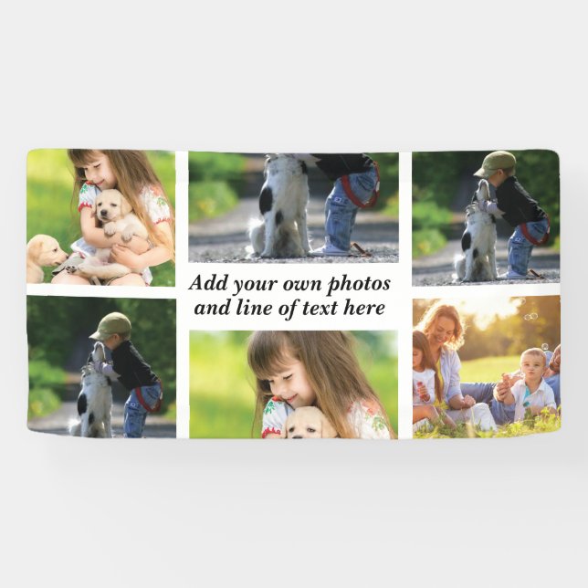 Lona Haz tu propio collage de fotos y texto (Horizontal)