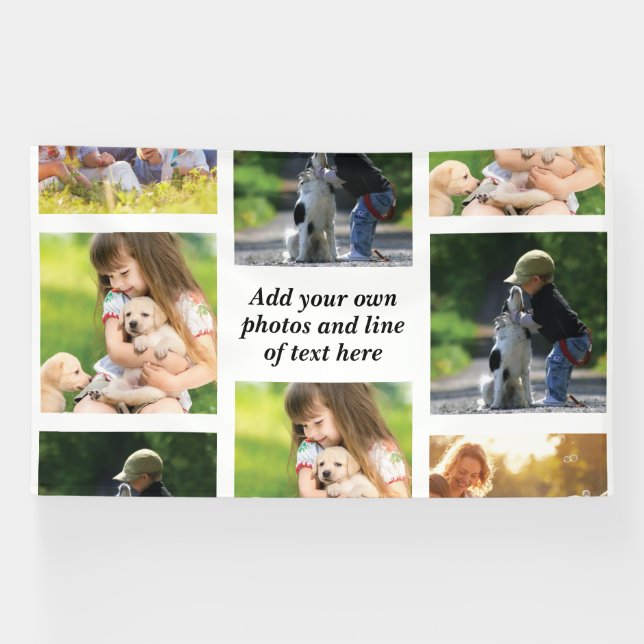 Lona Haz tu propio collage de fotos y texto (Horizontal)