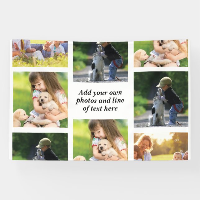 Lona Haz tu propio collage de fotos y texto (Horizontal)