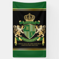 Haz tu propio escudo de armas verde León de Oro