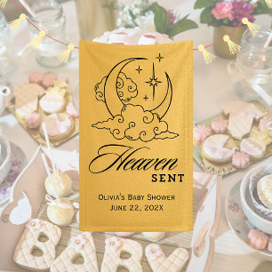 Lona Heaven Sent Baby Shower Gold Moon Stars