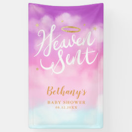 Lona Heaven Sent Gold Halo Baby Shower Pink