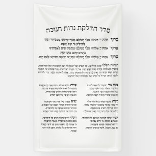 Lona Hebreo Hadlakat Nerot Chanukah - Bendiciones Menor