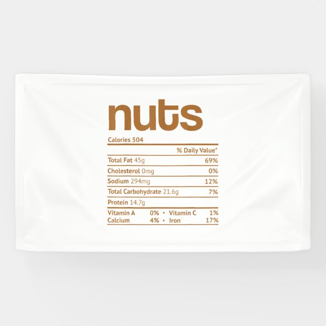 Lona Hechos de nutrición de nueces Navidades divertidos (Horizontal)