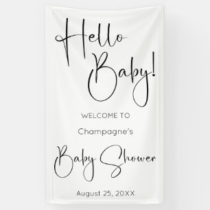 Lona Hello Baby Modern Script Baby Shower