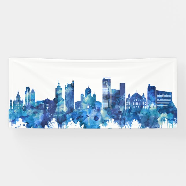 Lona Helsinki Finlandia Skyline Blue (Horizontal)