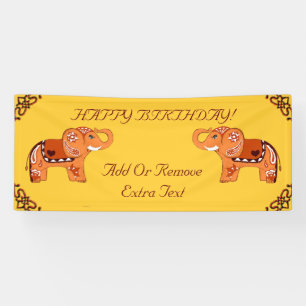 Lona Henna Elephant (Naranja/Rojo)