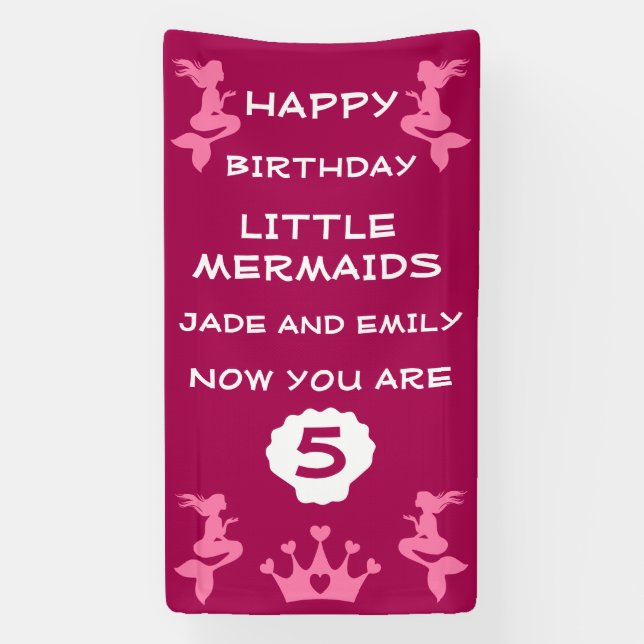 Lona Hermanas gemelas de Sirena (Vertical)