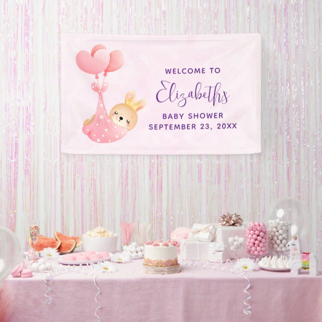 Lona Hermosa conejita en un Baby Shower de Heart Blanke (Fiesta)