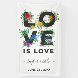 Lona Hermoso amor floral es amor Boda gay