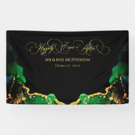 Lona Hermoso Boda de oro verde bronce negro