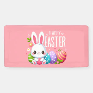 Lona Hermoso lindo, rosa y feliz Pascua