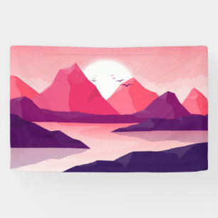 Lona Hermoso paisaje montañoso