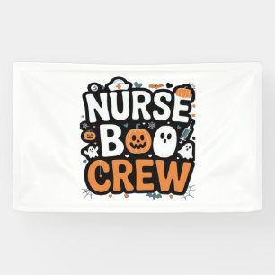 Lona Héroe de salud de Halloween para enfermera Boo Cre