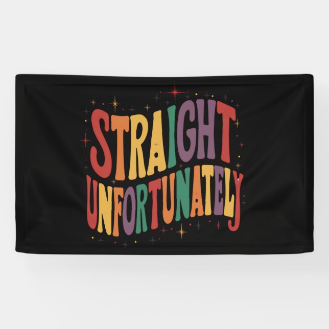 Lona Heterosexual Desafortunadamente Genial Orgullo LGB (Horizontal)