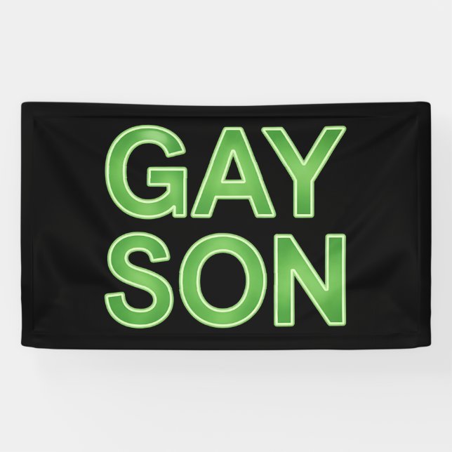 Lona Hijo gay divertido Orgullo LGBTQ (Horizontal)