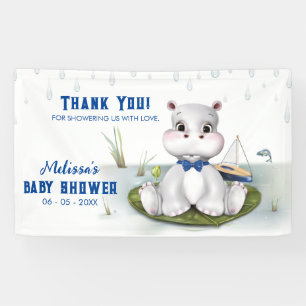 Lona Hippo Boy Baby Shower
