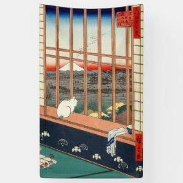 Lona Hiroshige Utagawa - Campos de arroz de Asakusa