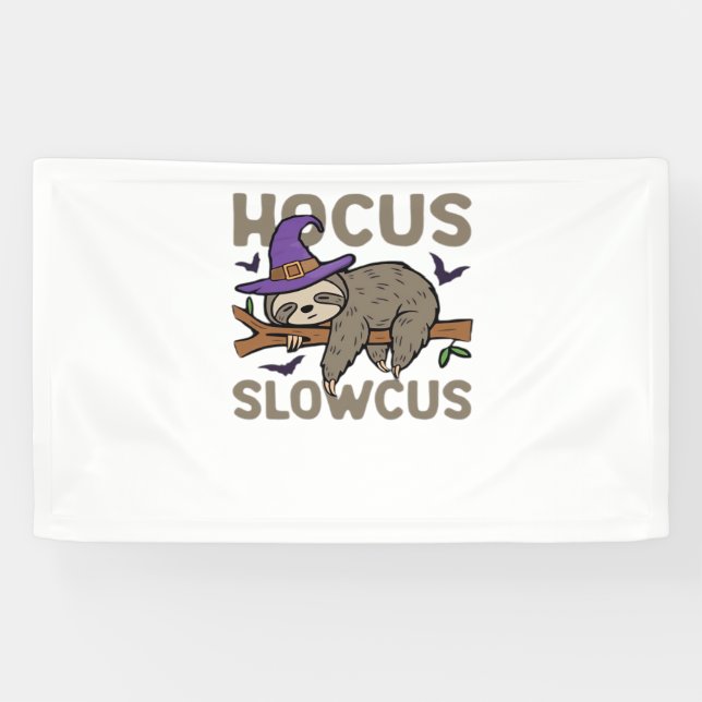 Lona Hocus Slowcus Funny Halloween Sloth Classic T-Shir (Horizontal)