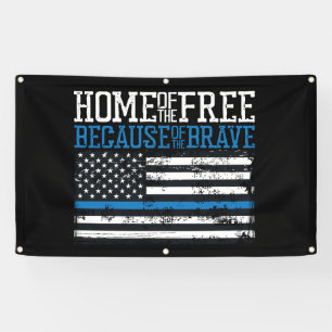 Lona Hogar del libre debido a la bandera valiente de