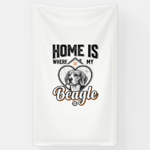 Lona Hogar Es Donde Está Mi Beagle Diseño Vintage De Pe