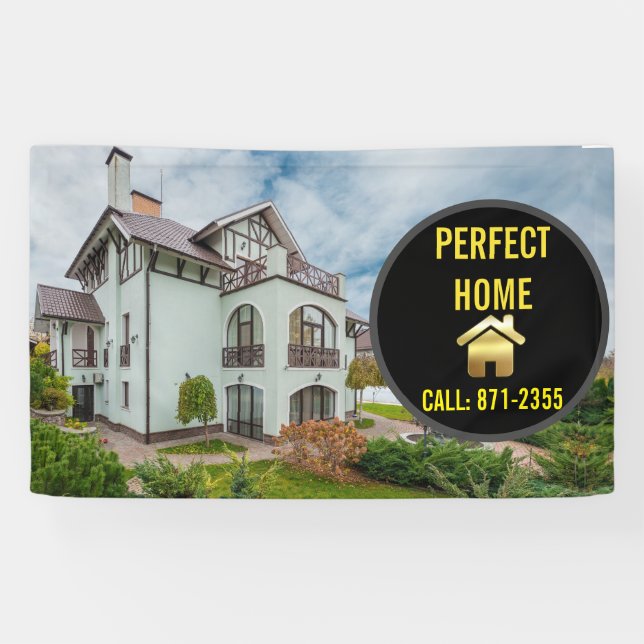 Lona Hogar perfecto para ventas inmobiliarias (Horizontal)