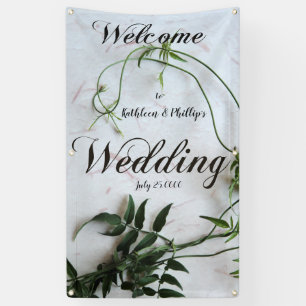 Lona Hojas de jazmín sobre fondo texturizado