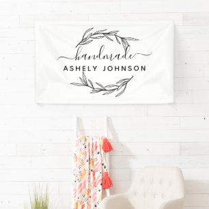 Lona Hojas de Laurel Verde Personalizadas