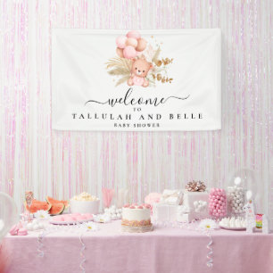 Lona Hola Bebé Boho Bear Shower