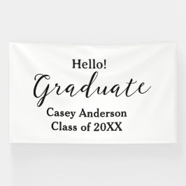 Lona Hola clase de graduados de 20XX nombre felicitacio