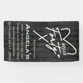 Lona Hola Puerta de crucero de 40 cumpleaños