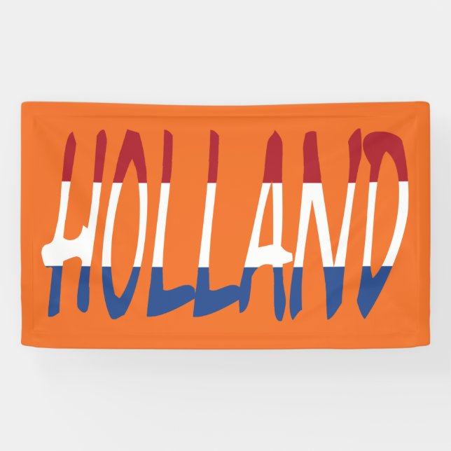 Lona Holanda colocada sobre la bandera de los Países Ba (Horizontal)