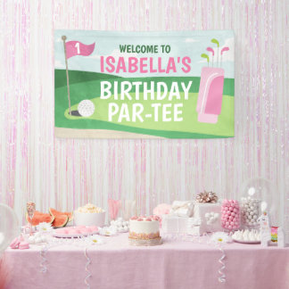 Lona Hole in One Birday Banner, Chica Golf