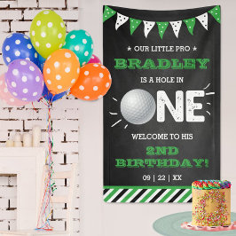 Lona Hole In One Boys Golf 1er cumpleaños Bienvenida Pa
