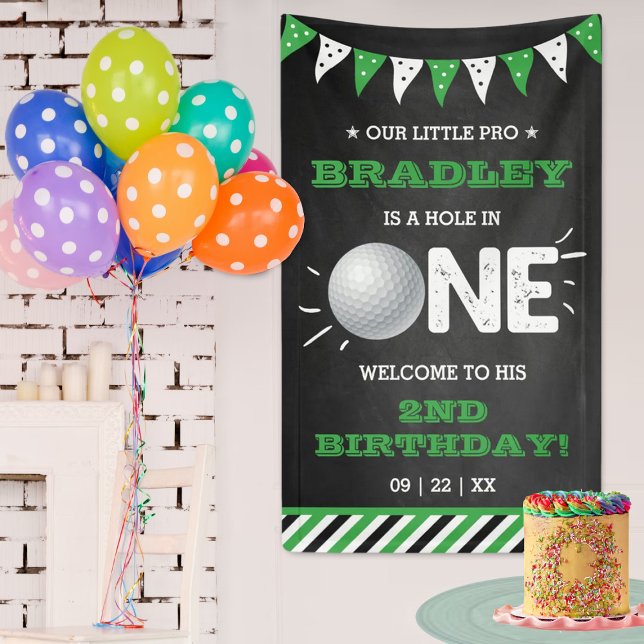 Lona Hole In One Boys Golf 1er cumpleaños Bienvenida Pa (Subido por el creador)