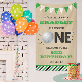 Lona Hole In One Boys Golf 1er cumpleaños Bienvenida Pa