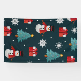 Lona Holiday Snowmen Christmas Trees and Gifts Pattern